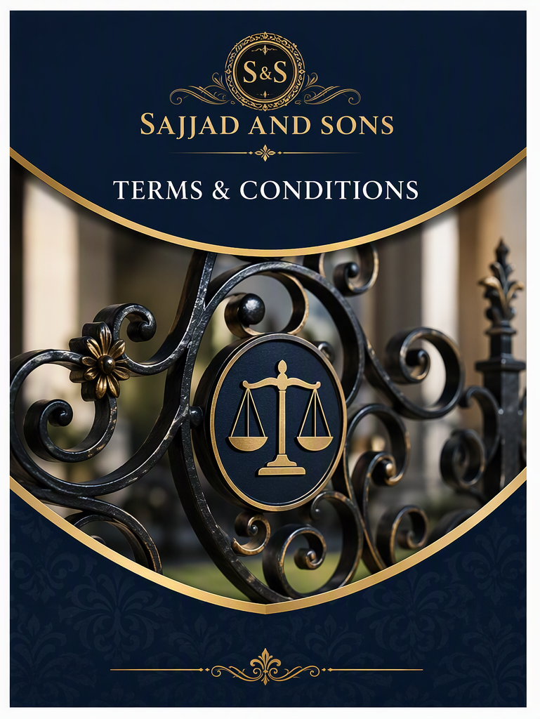 Terms & Conditions — Sajjad and Sons