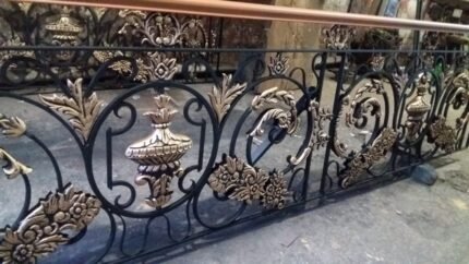 Wrought Iron Railing - Blustrade - Hand forged - Ornamental - Cast Iron - handmade - Metal - Custom made - Staircase - Balcony - Terrace - Fence