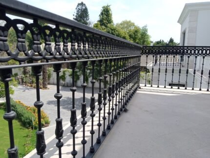 Wrought Iron Railing - Blustrade - Hand forged - Ornamental - Cast Iron - handmade - Metal - Custom made - Staircase - Balcony - Terrace - Fence